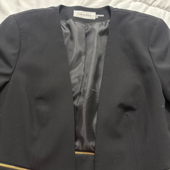 Calvin Klein Black Blazer with Gold Accents - Picture 4 of 8
